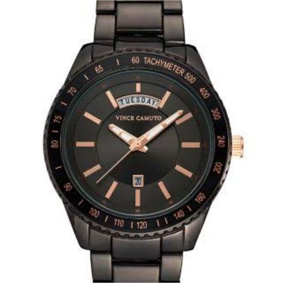 NEW Men's Vince camuto gunmetal watch - Picture 1 of 9